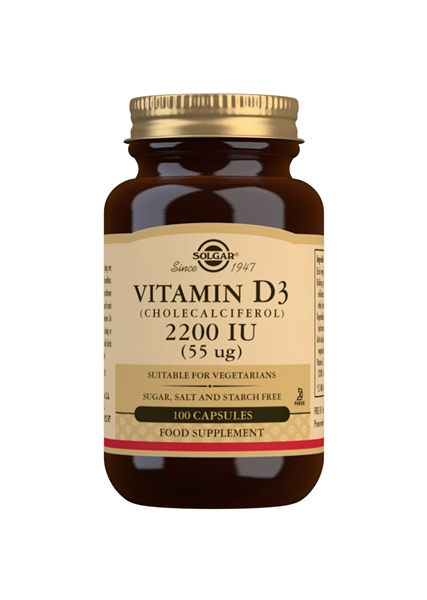 Solgar - Vitamin D3  2200 IU ( 100 Vegetable Capsules)